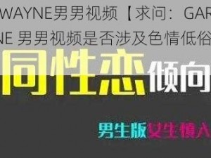 GARYWAYNE男男视频【求问：GARYWAYNE 男男视频是否涉及色情低俗内容？】