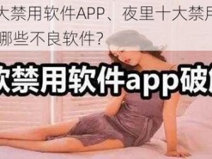 夜里十大禁用软件APP、夜里十大禁用软件 APP，是哪些不良软件？