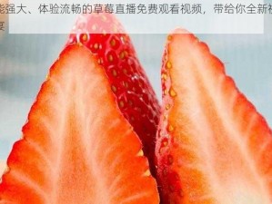 功能强大、体验流畅的草莓直播免费观看视频，带给你全新视觉盛宴