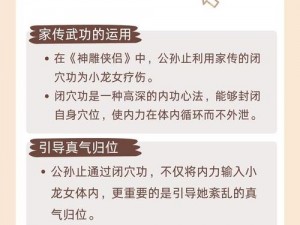 公孙止是怎样给小龙女治伤的？他用了什么方法？