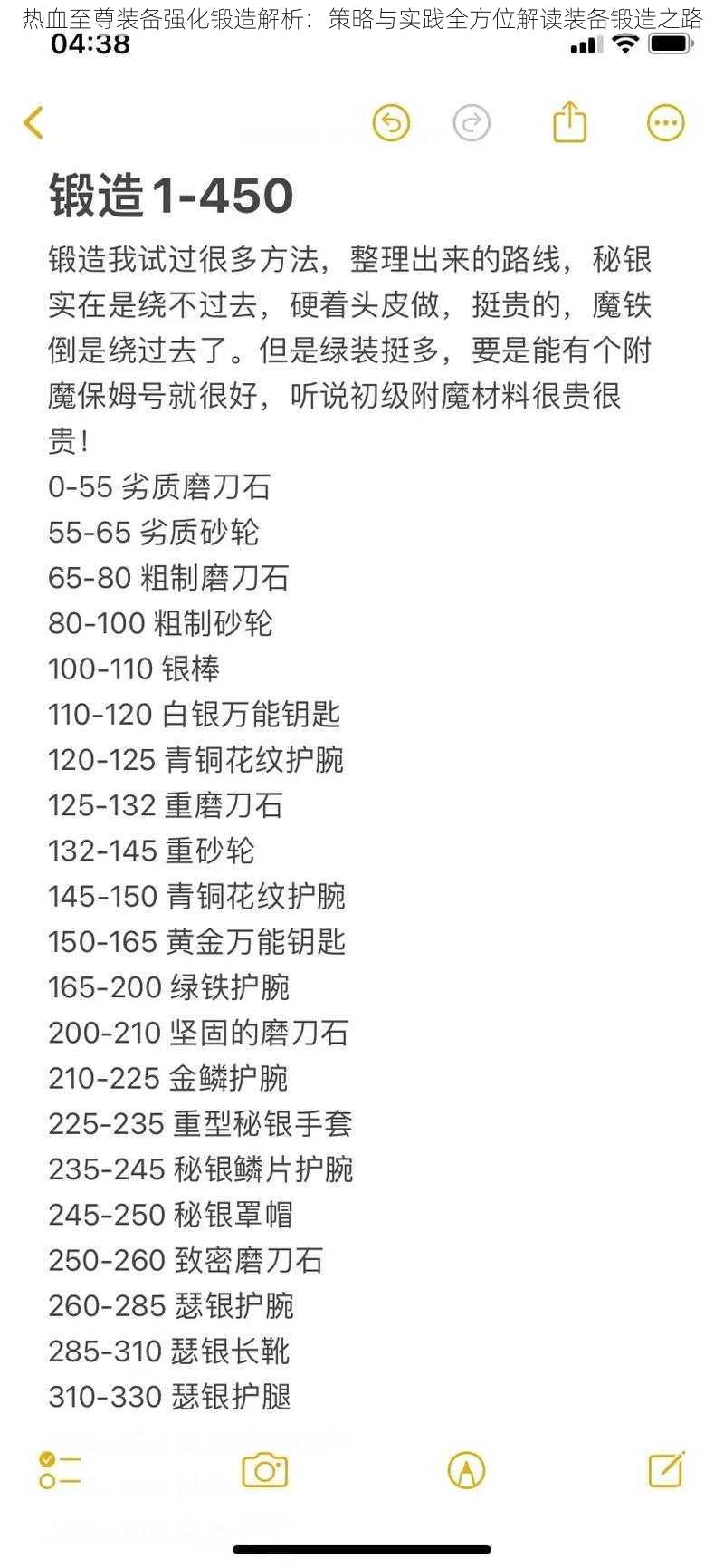 热血至尊装备强化锻造解析：策略与实践全方位解读装备锻造之路