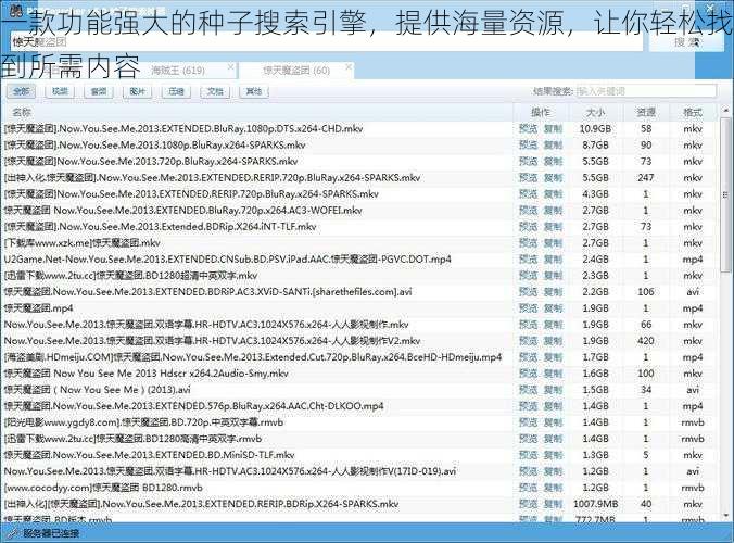 一款功能强大的种子搜索引擎，提供海量资源，让你轻松找到所需内容