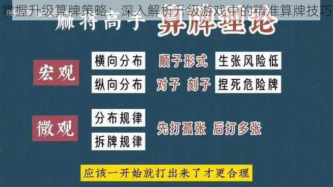 掌握升级算牌策略：深入解析升级游戏中的精准算牌技巧