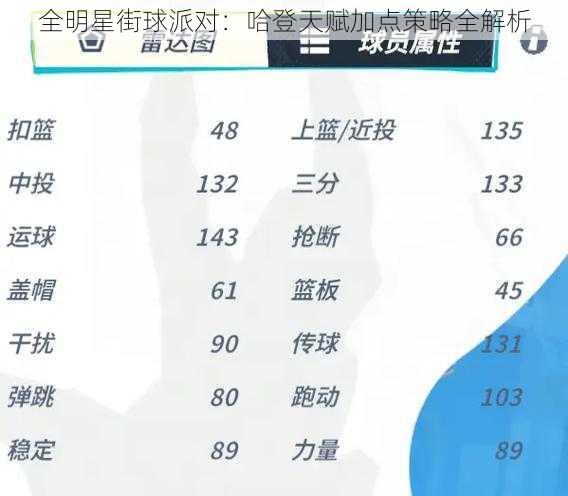 全明星街球派对：哈登天赋加点策略全解析