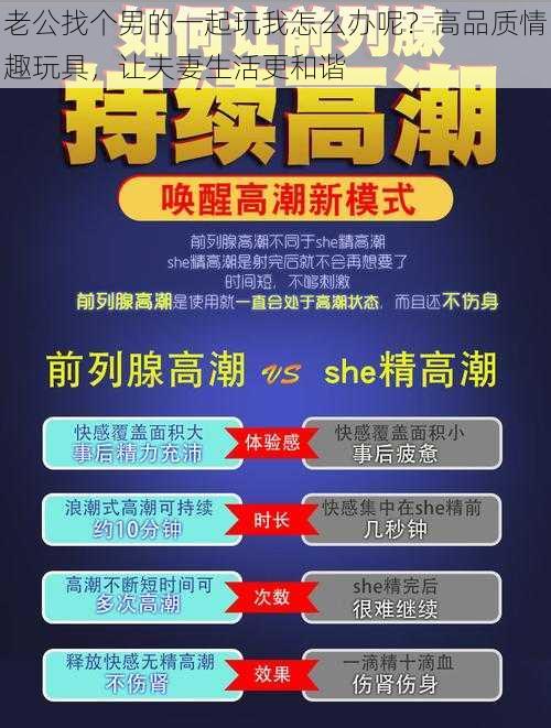 老公找个男的一起玩我怎么办呢？高品质情趣玩具，让夫妻生活更和谐