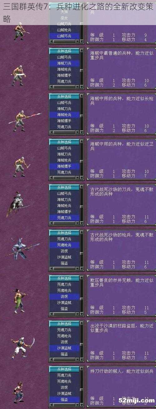 三国群英传7：兵种进化之路的全新改变策略