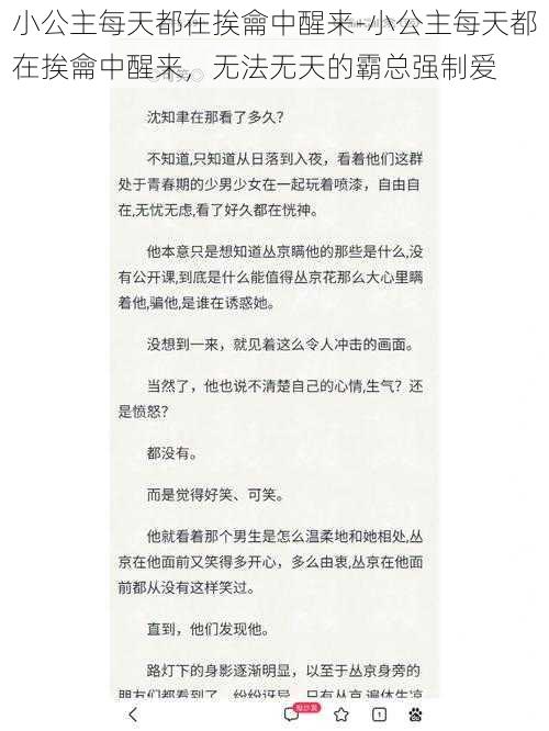 小公主每天都在挨龠中醒来-小公主每天都在挨龠中醒来，无法无天的霸总强制爱