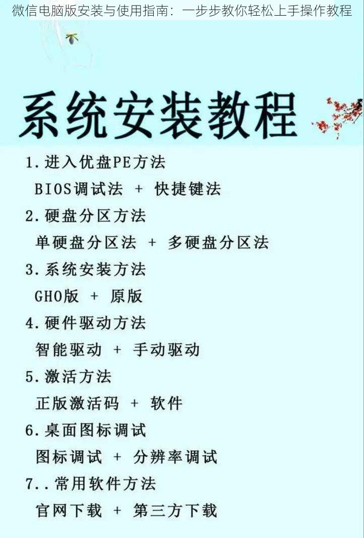 微信电脑版安装与使用指南：一步步教你轻松上手操作教程