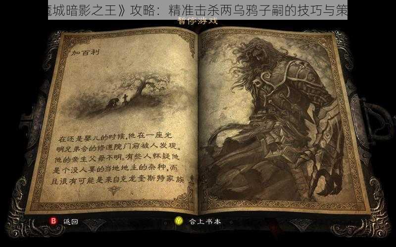 《恶魔城暗影之王》攻略：精准击杀两乌鸦子嗣的技巧与策略详解