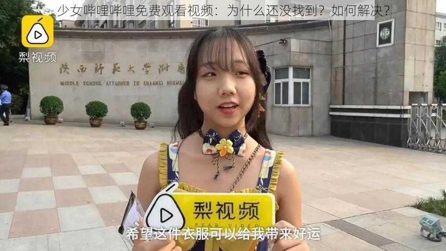 少女哔哩哔哩免费观看视频：为什么还没找到？如何解决？