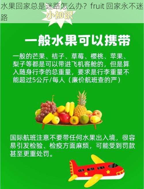 水果回家总是迷路怎么办？fruit 回家永不迷路