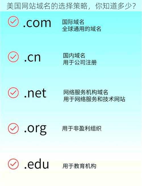 美国网站域名的选择策略，你知道多少？