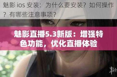 魅影 ios 安装：为什么要安装？如何操作？有哪些注意事项？