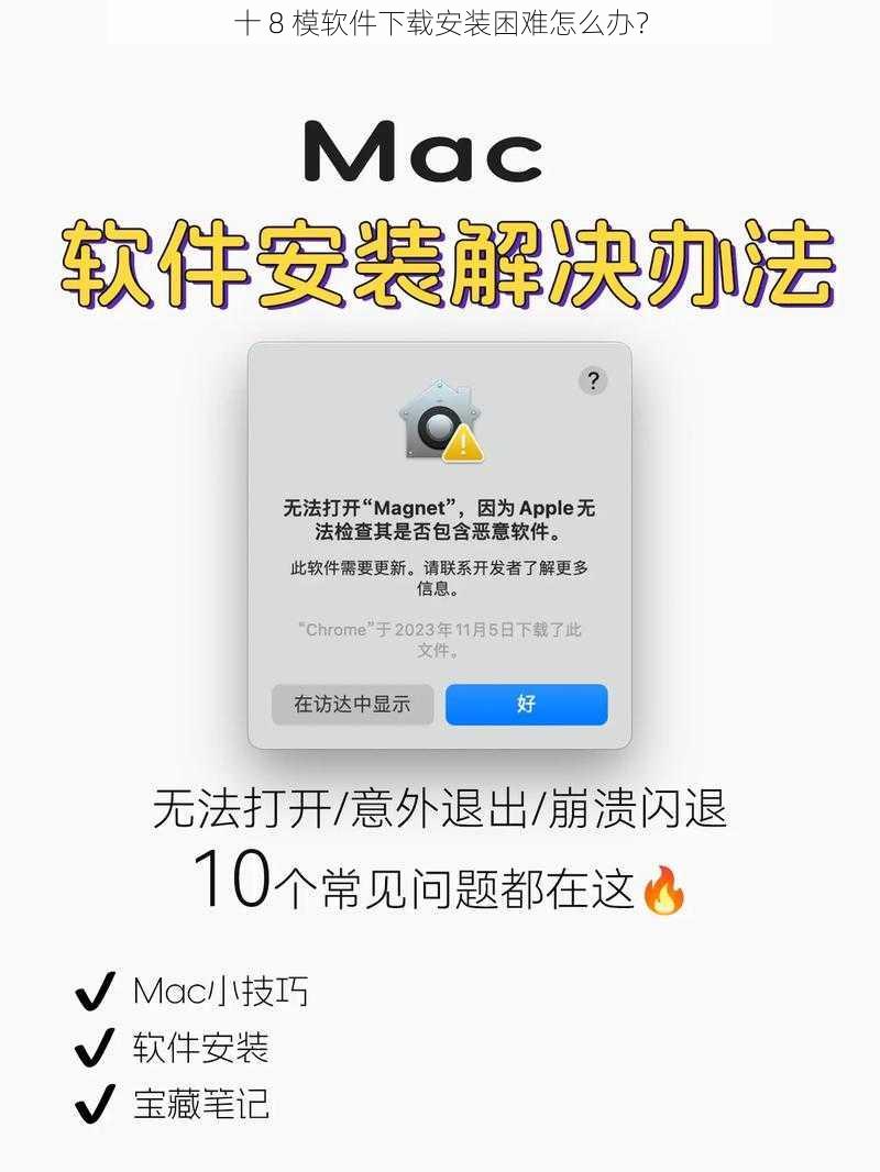 十 8 模软件下载安装困难怎么办？