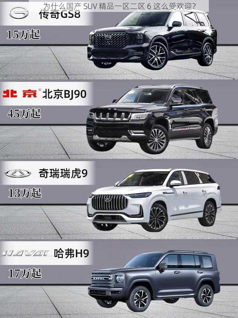 为什么国产 SUV 精品一区二区 6 这么受欢迎？