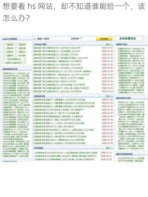 想要看 hs 网站，却不知道谁能给一个，该怎么办？