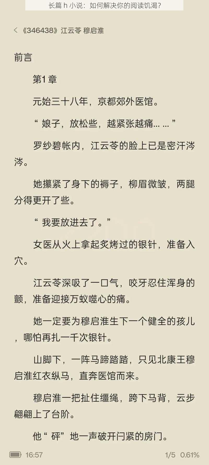 长篇 h 小说：如何解决你的阅读饥渴？