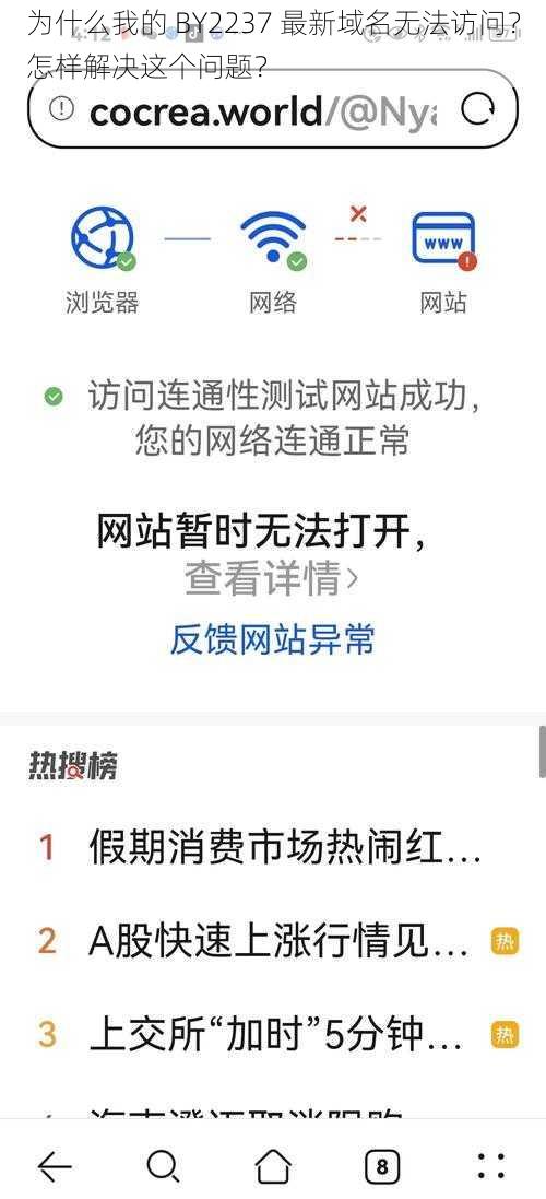 为什么我的 BY2237 最新域名无法访问？怎样解决这个问题？